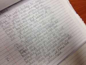 A Noe Middle School student wrote a letter to Holocaust victim Anne Frank as part of a CEHD partnership with the school.