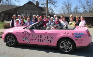 The Horses and Hope pink Mustang will be on display at the Cancer Awareness Show on May 21 at the Hillview Community Center, benefiting the James Graham Brown Cancer Center.