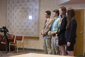 This group of high school students from the Governor's School for Entrepreneurs presented their idea for a unique dog toy on the second season of "Dream Funders," filmed at the College of Business.