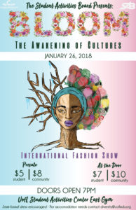 Flyer for the 2017 International Fashion Show.