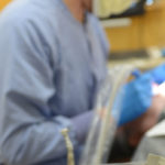 Dental student treats a patient at the School of Dentistry.