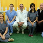 Dental students and faculty on hand to complete head and neck assessments at the 2015 Kentucky State Fair.