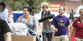 UofL's annual "move in" day was Wednesday, with hundreds of freshmen getting settled into their new rooms.