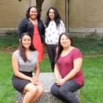 Left to right, 2016-17 UofL Health and Social Justice Scholars Ashton Green, Jade Montanez, Mallika Sabharwal and Diana Kuo