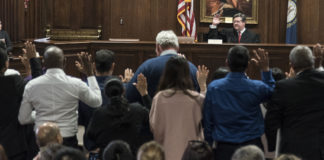 Twenty-nine people became U.S. citizens during a Nov. 18 naturalization ceremony in the Brandeis School of Law’s Allen Courtroom.