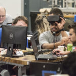 More than 100 hackers spent 36 straight hours at the University of Louisville Engineering Garage, 1960 Arthur St., developing creative software and hardware along the smart cities theme.