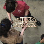 E-Expo participants competed in Rube Goldberg and balsa wood bridge building competitions.