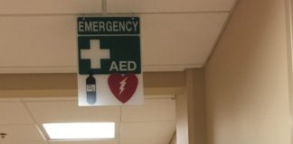 AED with passers by