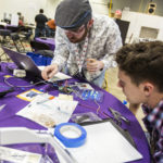 Participants in FirstBuild's 2015 MegaHackathon work on their project. FirstBuild, backed by GE Appliances, is a maker space and micro factory at the University of Louisville.