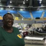 UofL School of Nursing Assistant Professor Montray Smith, M.S.N., R.N., at the Federal Medical Station in Manatí, Puerto Rico, where she provided care in the wake of Hurricanes Irma and Maria with a federal Disaster Medical Assistance Team.