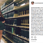 Brandeis Law student Melissa Gibson's Instagram profile spreads a message of body positivity.