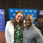 University of Louisville double-alum Tendai Charasika, CEO of SuperFan U (right), poses with Fund for the Arts’ Christen Boone at GLI’s Inc.Credible Awards. (Credit: Tendai Charasika)