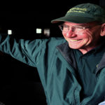 Micheal Blowen founder of Old Friends, a retirement facility for thoroughbred horses, waits for his friend, jockey Chris McCarron at his riding academy in Lexington, Ky. Photo by Stan Rosenfeld