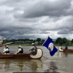 River City Paddlesports crews and volunteers arrive in Louisville June 9 at the end of their nine-day voyageur canoe and camping trip from Portsmouth, Ohio. The Afloat event was part of an effort to establish an Ohio River Recreational Trail.