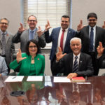 UofL administrators, including President Neeli Bendapudi, and University of Dubai administrators, including President Eesa Bastaki.