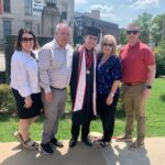 While studying to earn his UofL undergraduate degree in four years in political science with a minor in Russian, Matt Payne (center) also served in the Army National Guard, having joined in 2019.