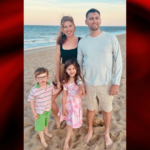 Cody Robinson and his family at the beach.