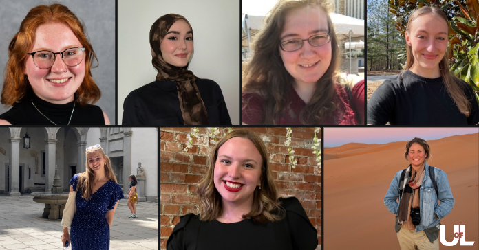 photo collage of UofL students awarded a Fulbright award