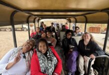 Muhammad Ali Scholars riding a bus in Cape Town, South Africa.