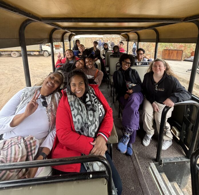 Muhammad Ali Scholars riding a bus in Cape Town, South Africa.