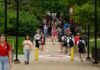 Students walking through the Belknap Campus.