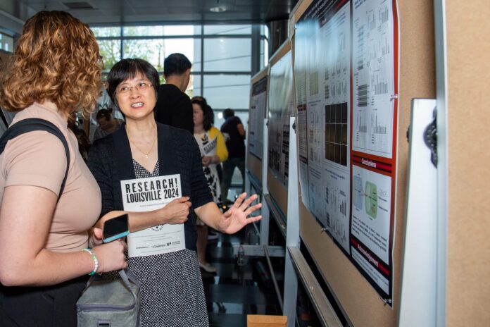 Research!Louisville 2024 featured research poster sessions for students, faculty, staff and residents. UofL photo.