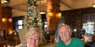 Ed Fenton, a United States Navy veteran and a master’s student in UofL’s computer science and engineering program, with his wife.