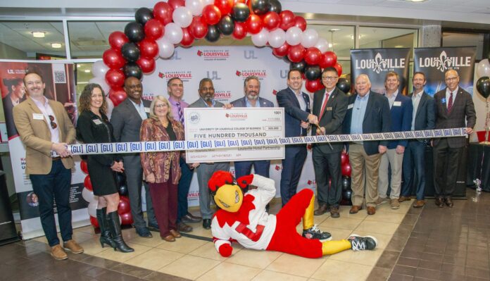 UofL College of Business faculty and representatives of Louisville Tourism and the Louisville Hotel Partnership celebrated the launch of a new minor in hospitality management