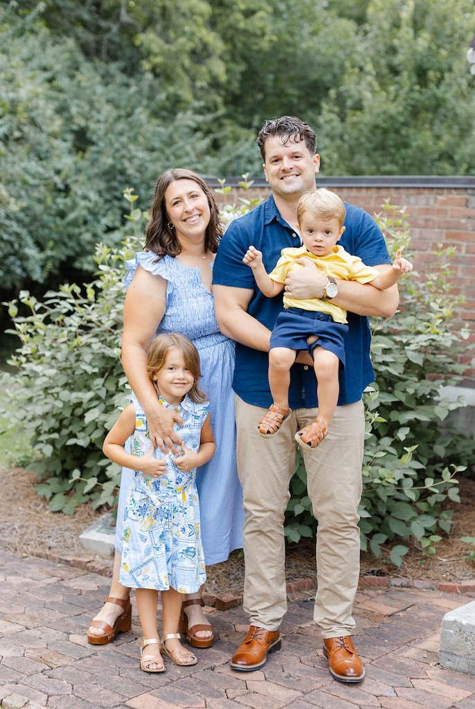 U.S. Marine veteran and University of Louisville student John Davis with his family.