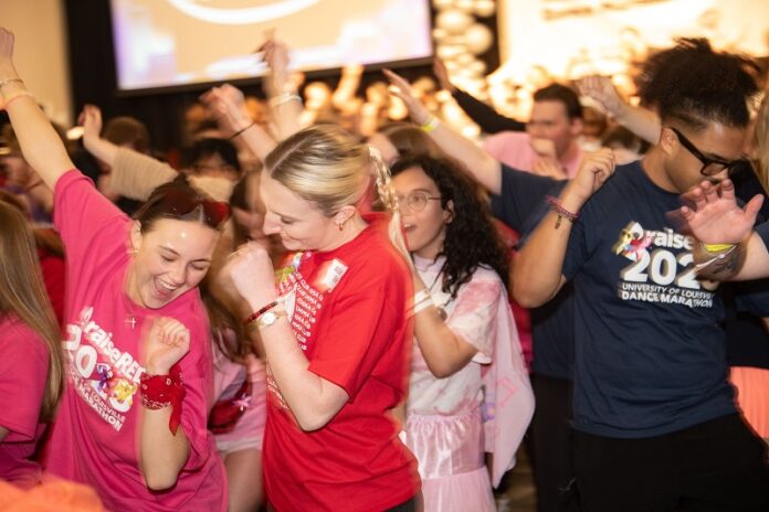 Students laughing and dancing.